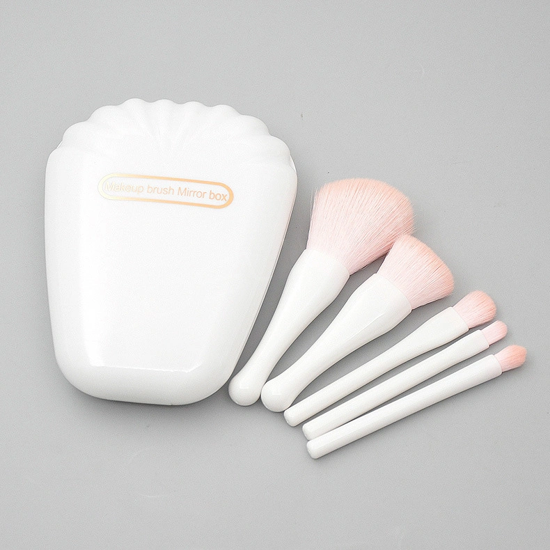 Wholesale Custom Logo Portable Makeup Brushes Soft Hair Eyeshadow Powder Makeup Brush Set with Mirror