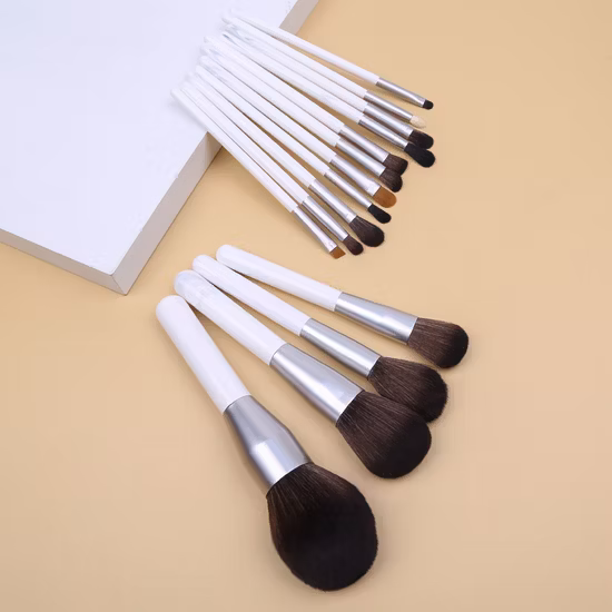 Beautichen Private Label Synthetic Hair Makeup Brushes 12 Pieces Pink Blush Powder Foundation Makeup Brushes Set