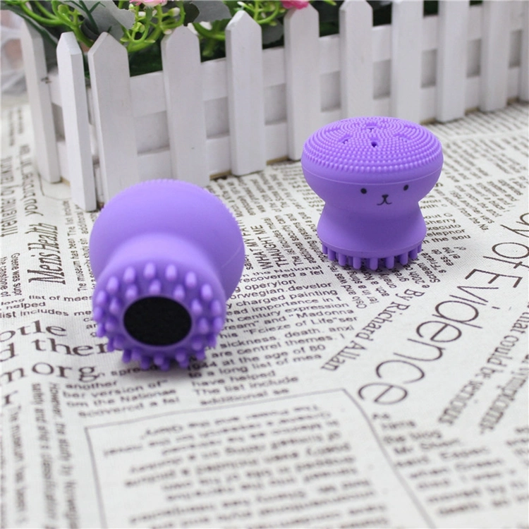 Face Brush Cleaning Washing Silicon Cleaner Scrub Cleanser Exfoliator and Massager Octopus Silicone Facial Cleansing Brush