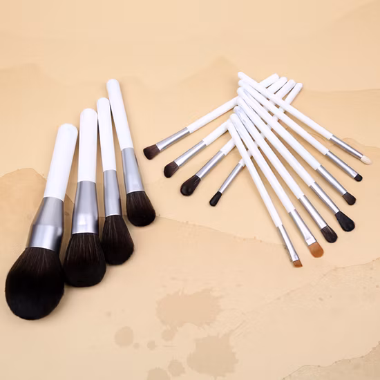 Beautichen Private Label Synthetic Hair Makeup Brushes 12 Pieces Pink Blush Powder Foundation Makeup Brushes Set