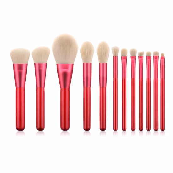 Beautichen 10 PCS conjunto de pincéis cosméticos profissionais de viagem com estojo, base Kabuki Blush sombra, conjunto de pincéis de maquiagem sintéticos premium