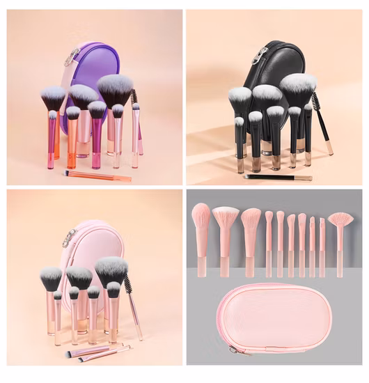 Pincel de maquiagem conjunto completo de 13 pincéis de viagem Pincel de blush portátil
