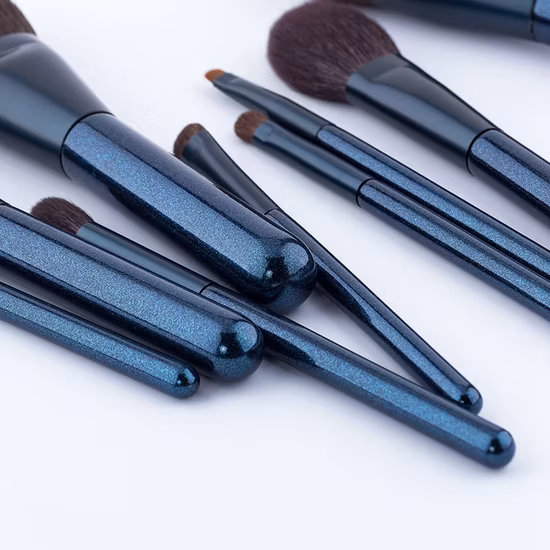 Conjunto de pincéis de maquiagem profissional com 9 unidades de altura