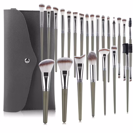 Conjunto completo de pincéis de maquiagem para iniciantes, blush, sombra, viagem, portátil, sintético, conjunto de pincéis de maquiagem