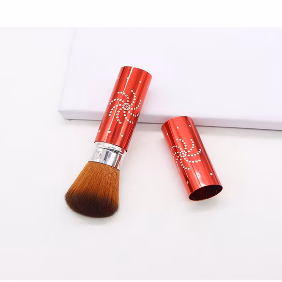 Nova chegada ferramenta de pincel de maquiagem cosmética pó retrátil natural cabelo sintético único diamante escova de maquiagem